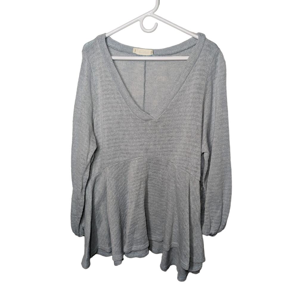A Beautiful Soul Sweater Blue V Neck Size B 2X 20-22